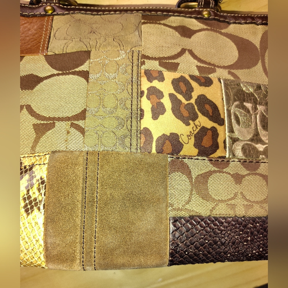 2008 Coach Patchwork Tote in Brown Tones - Picture 10 of 14